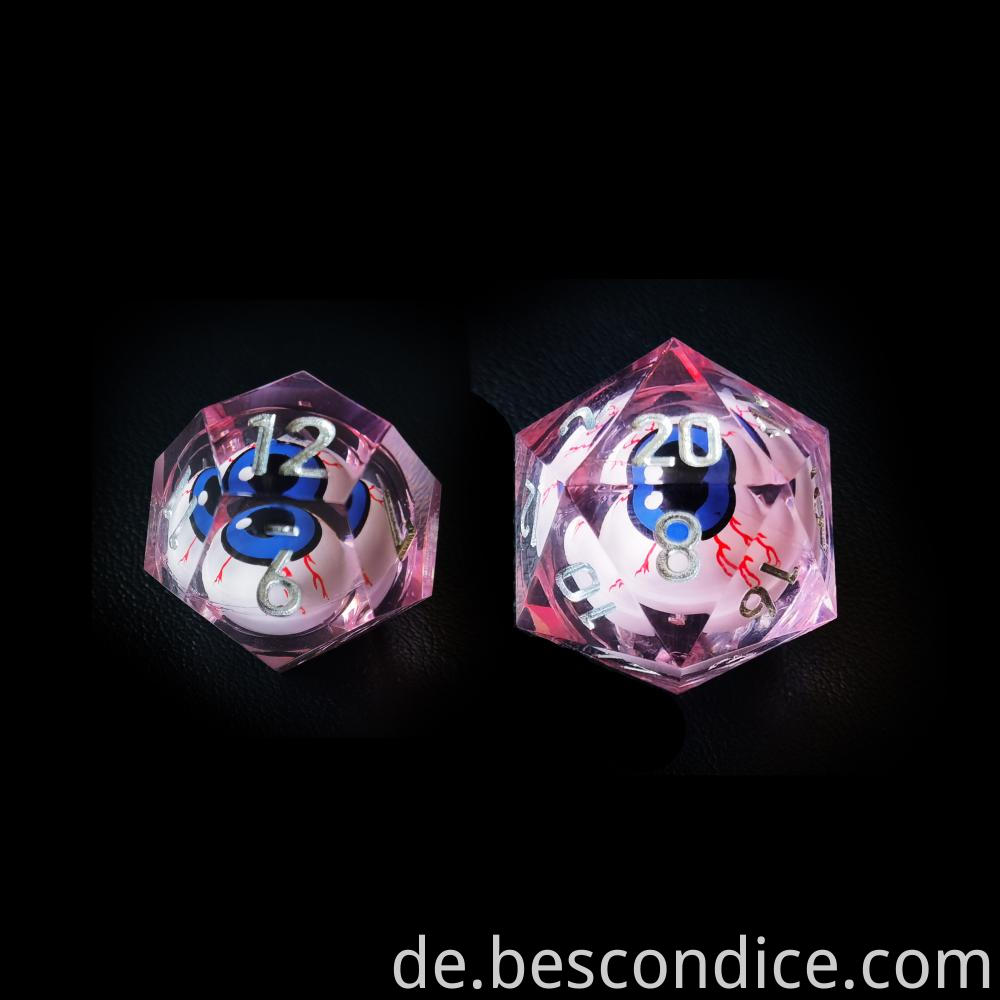 Dragon Eye Liquid Core Sharp Edge Handmade Dice Set 3